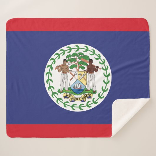 Belize Flag Sherpa Deken (Voorkant (horizontaal))