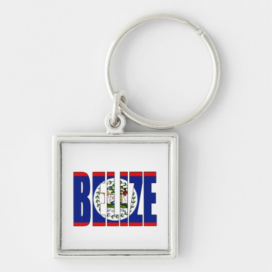 Belize Flag Sleutelhanger (Voorkant)