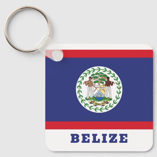 Belize Flag Sleutelhanger (Voorkant)