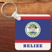 Belize Flag Sleutelhanger (Voorkant)