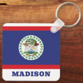 Belize Flag Sleutelhanger (Achterkant)