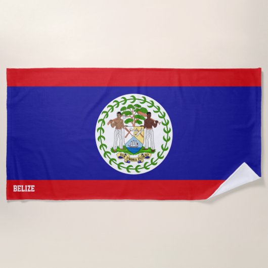 Belize Flag Splendid Patriotic Strandlaken (Voorkant)