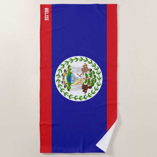 Belize Flag Splendid Patriotic Strandlaken (Voorkant)