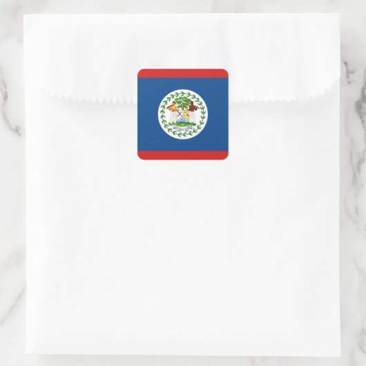 Belize Flag Sticker (Tas)