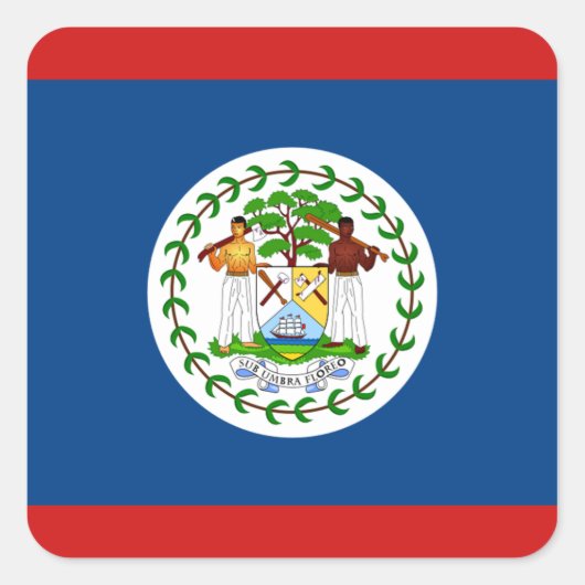 Belize Flag Sticker (Voorkant)