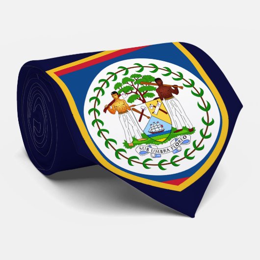 Belize Flag Stropdas (Opgerold)