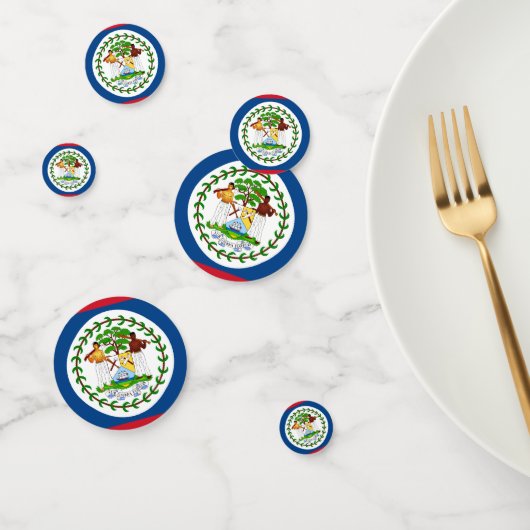 Belize Flag Tafel Confetti (Groep)