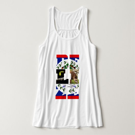 Belize Flag, Tapir & Toucan Bird T-Shirt (Design voorkant)