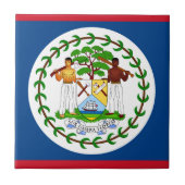 Belize Flag Tegeltje (Voorkant)