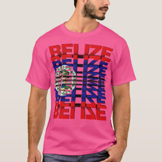 Belize Flag Tekst, effect T-shirt