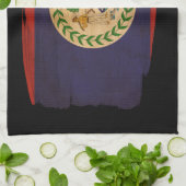 Belize Flag Theedoek (Gevouwen)
