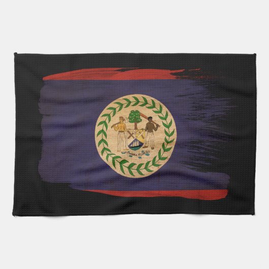 Belize Flag Theedoek (Horizontaal)