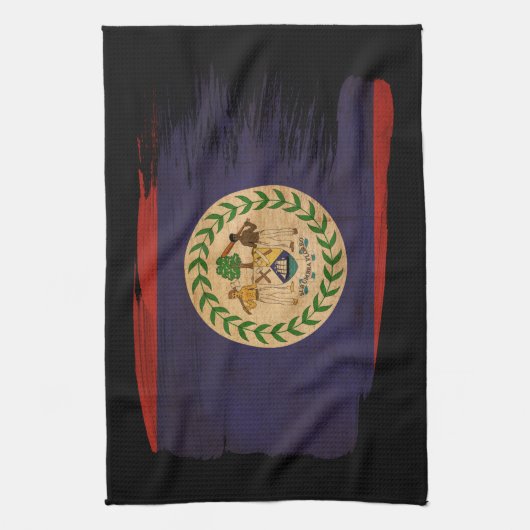 Belize Flag Theedoek (Verticaal)
