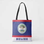 Belize Flag Tote Bag (Voorkant)