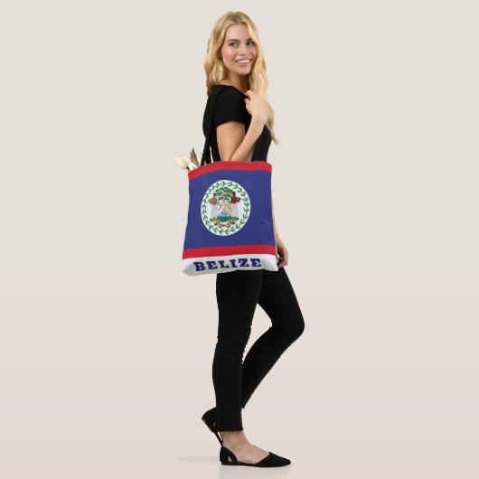 Belize Flag Tote Bag (Op model)