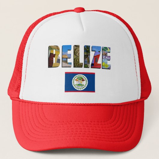 Belize Flag Trucker Pet (Voorkant)