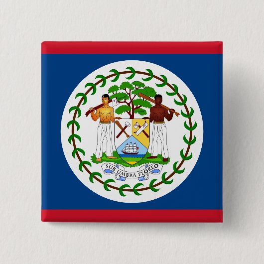 Belize Flag Vierkante Button 5,1 Cm (Voorkant)