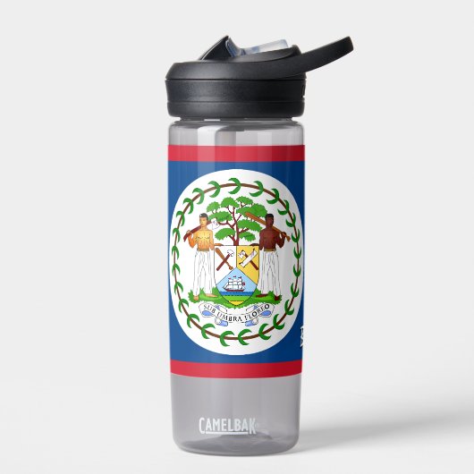 Belize fles, patriottische Belizeaanse vlag Waterfles (Links)