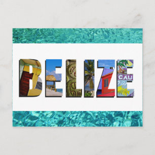 Belize foto's van Tropische Beach Blue Ocean-reize Briefkaart