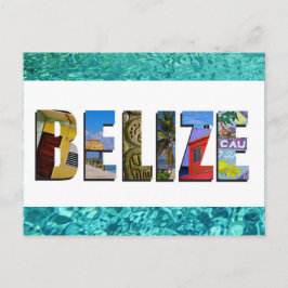 Belize foto's van Tropische Beach Blue Ocean-reize Briefkaart
