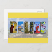 Belize foto's van Tropische Beach Blue Ocean-reize Briefkaart (Voorkant / Achterkant)