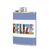 Belize foto's van Tropische Beach Blue Ocean-reize Heupfles (Links)