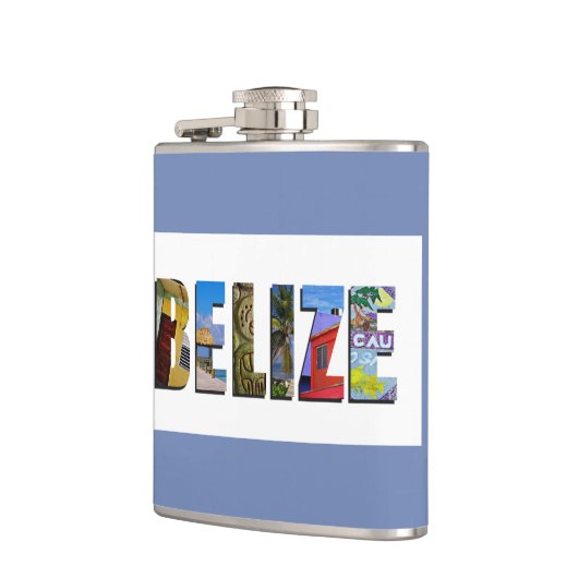 Belize foto's van Tropische Beach Blue Ocean-reize Heupfles (Links)