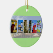 Belize foto's van Tropische Beach Blue Ocean-reize Keramisch Ornament (Rechts)