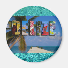 Belize foto's van Tropische Beach Blue Ocean-reize Magneet