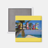 Belize foto's van Tropische Beach Blue Ocean-reize Magneet (Voorkant / Achterkant)