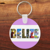 Belize foto's van Tropische Beach Blue Ocean-reize Sleutelhanger (Achterkant)