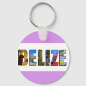 Belize foto's van Tropische Beach Blue Ocean-reize Sleutelhanger (Achterkant)