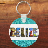 Belize foto's van Tropische Beach Blue Ocean-reize Sleutelhanger (Voorkant)