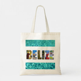 Belize foto's van Tropische Beach Blue Ocean-reize Tote Bag