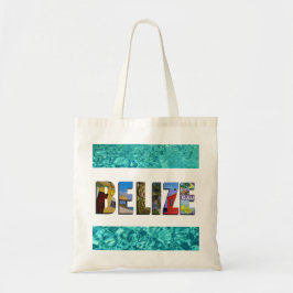 Belize foto's van Tropische Beach Blue Ocean-reize Tote Bag