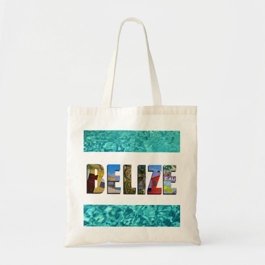 Belize foto's van Tropische Beach Blue Ocean-reize Tote Bag (Voorkant)