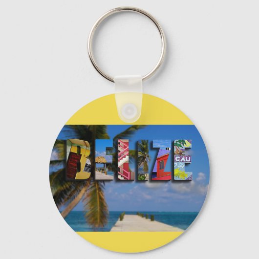 Belize foto's van Tropische Beach reizen Sleutelhanger (Voorkant)