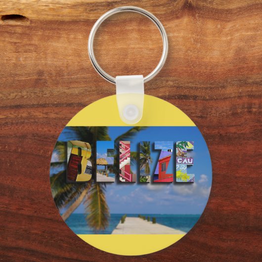 Belize foto's van Tropische Beach reizen Sleutelhanger (Achterkant)