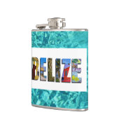 Belize foto's van Tropische Blauwe Oceaan reizen Heupfles (Links)