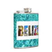 Belize foto's van Tropische Blauwe Oceaan reizen Heupfles (Rechts)