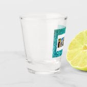 Belize foto's van Tropische Blauwe Oceaan reizen Shot Glas (Links)