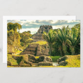 Belize gestileerde papiervellen van Xunantunich (Voorkant / Achterkant)