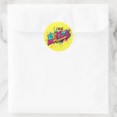 Belize graffiti vakantie souvenir decor ronde sticker (Tas)