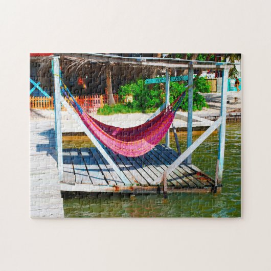 Belize Hangmat op de Warf Legpuzzel (Horizontaal)