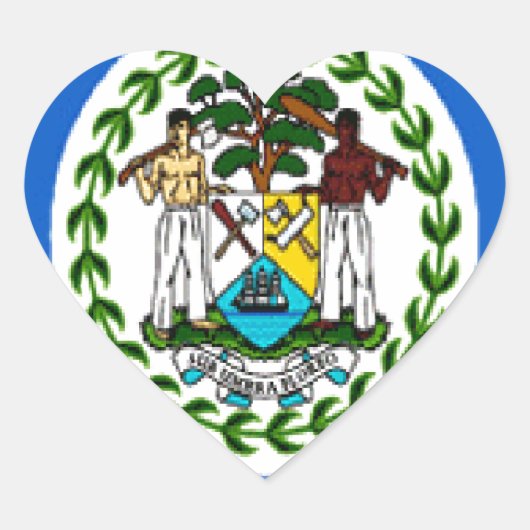 Belize Hart Sticker (Voorkant)
