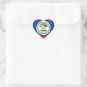 Belize Heart Sticker, Patriottische Belizeaanse vl Hart Sticker (Tas)