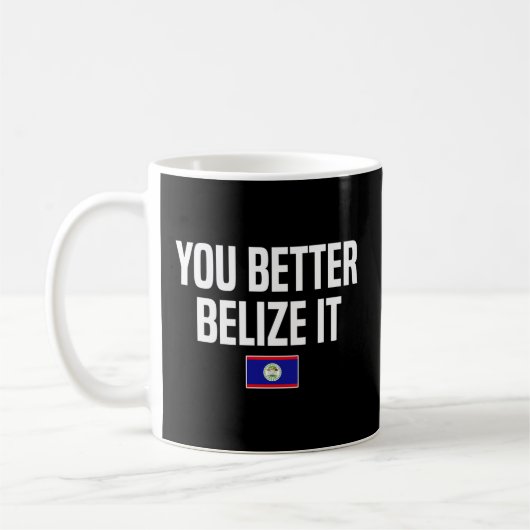 Belize het Belizean Slang Belize Vlag Koffiemok (Links)