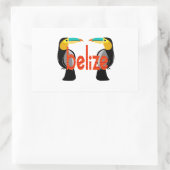 Belize het nu rechthoekige sticker (Tas)