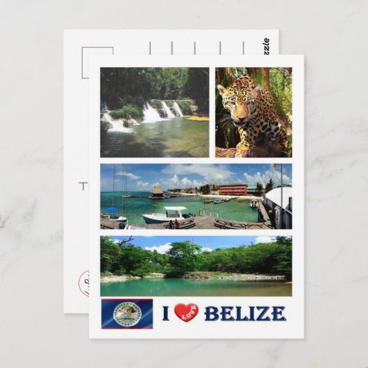 Belize - I Love - Briefkaart (Voorkant / Achterkant)