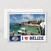 Belize - I Love - Briefkaart (Voorkant / Achterkant)